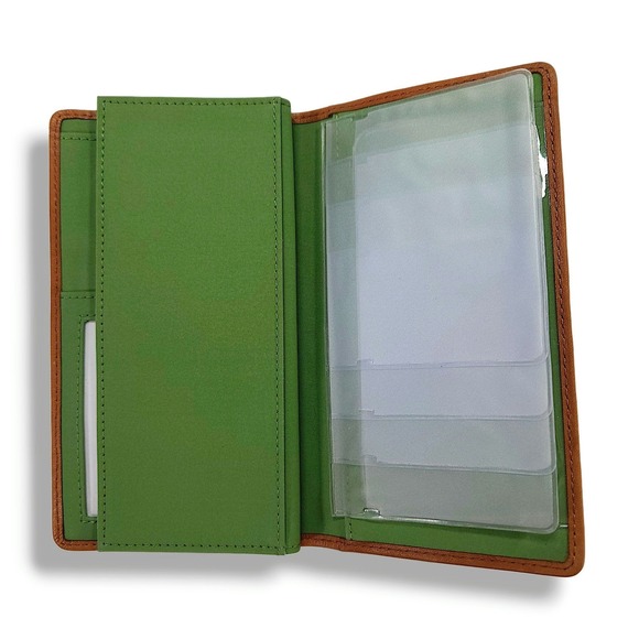 Fossil Floral Leather Wallet Organizer Checkbook ID Window Floral Green Brown OS - Picture 5 of 8